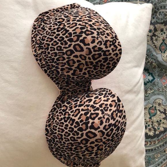Victoria's Secret Other - PINK Vic. Secret Strapless bra leopard print 34D